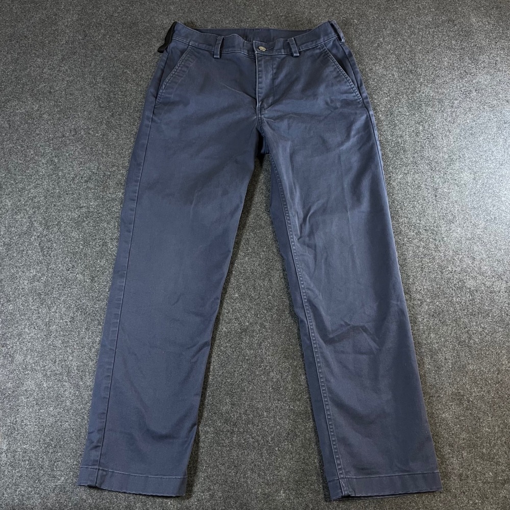40 Grit by Duluth Trading Co Mens Slim Fit Chino Pants Navy Blue 32x30 23735